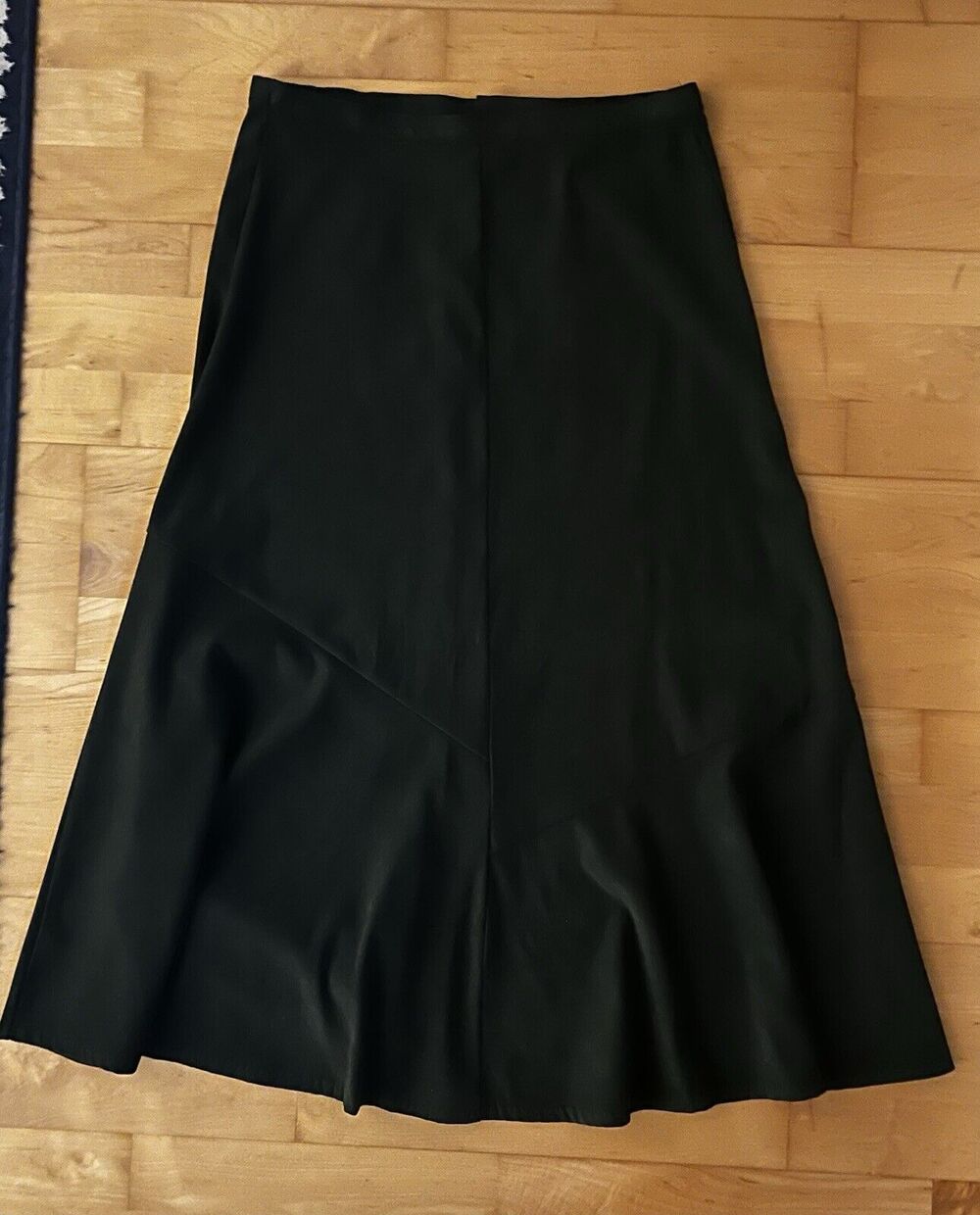 Vintage White Stag Green Faux Suede Midi Maxi Paneled Skirt 8